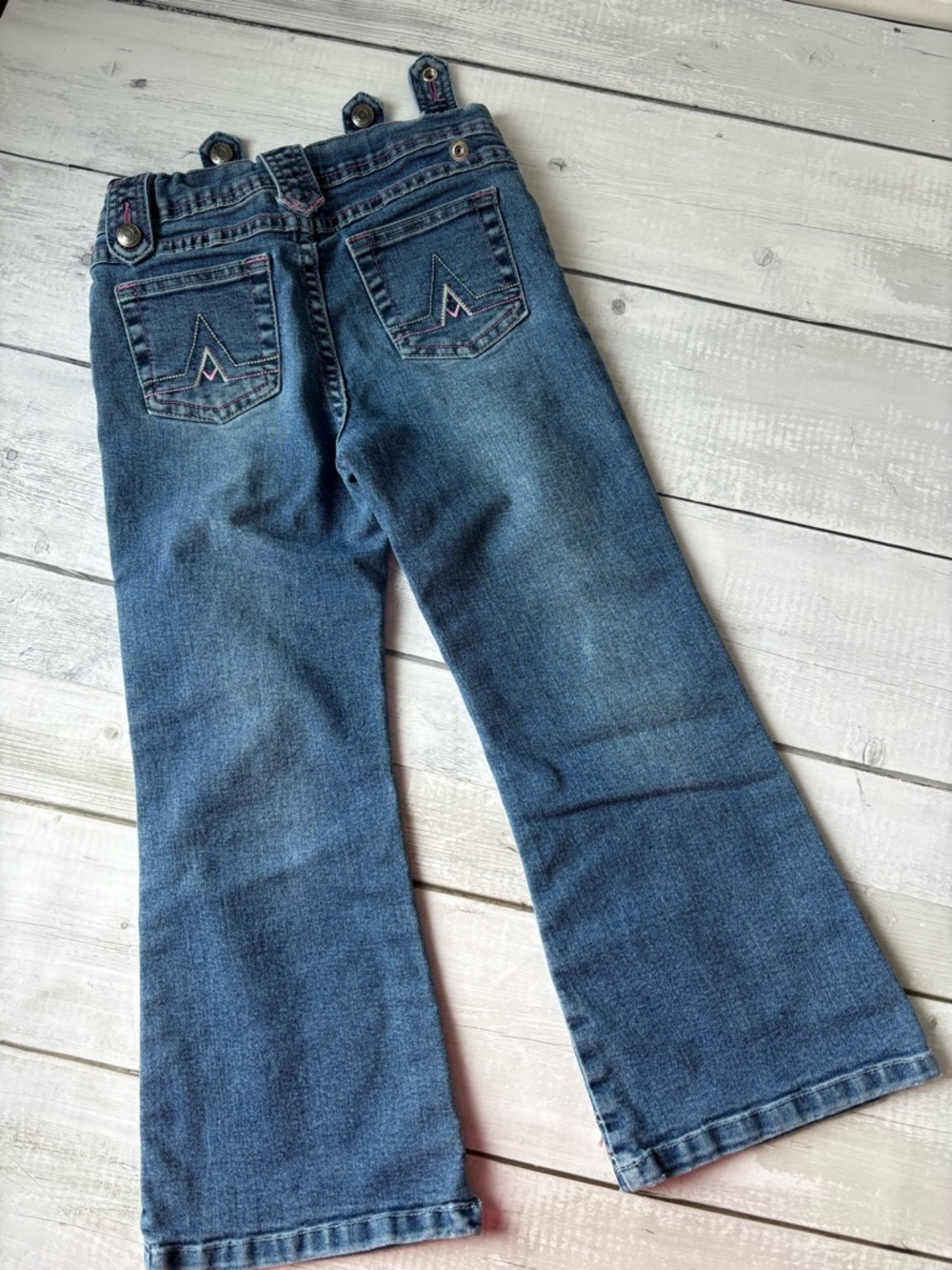 Girls Cherokee Dark Blue Embroidered Flare Jeans Size 6 - Picture 7 of 7